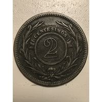 2 centimos 1869 Uruguay