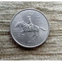 Werty71 США 1 квотер 25 центов 1999 Р Делавэр Конь Лошадь