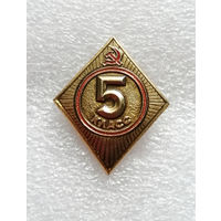 5 класс. Школьный значок #0649-UP17