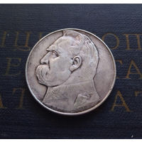 10 злотых 1937 Польша Пилсудский #106-A01 Монета в родной патине!