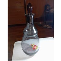 Графин - Штоф  , зелёное стекло . СССР