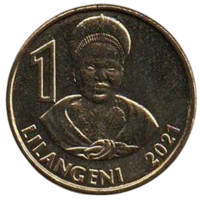 КОРОЛЕВСТВО ЭСВАТИНИ. 1 ЛИЛАГЕНИ 2021. Новое название государства- ESWATINI