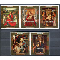 Острова Кука - 1984г. - Рождество, картины - 5 блоков - полная серия, MNH [Mi bl. 147 - bl. 151]. #3-WB-Z-2-27