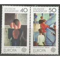 ФРГ. Марки по программе "Европа". Живопись. 1975г. Mi#840-41. Серия.