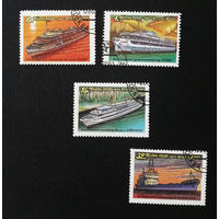 СССР 1981 г. Речной флот СССР. Корабли, полная серия из 4 марок #0049-Т1P11