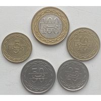 Бахрейн 5, 10, 25, 50, 100 филсов 1992 - 2006 - 2007 г. Набор 5 монет