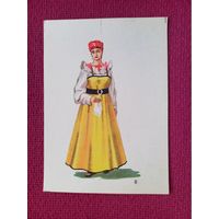 Девичий поморский костюм побережья Баренцева моря. 1957 г. Чистая.