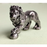 Статуэтка миниатюра Лев на шаре из Питера Оловянный сплав