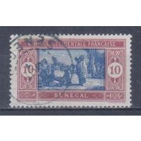 [2239] Французские колонии. Сенегал 1922. Местный мотив.10с. Гашеная марка.