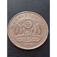 Маврикий 5 рупий 1991г.