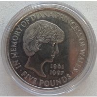 Великобритания 5 фунтов 1999 г. Принцесса Диана