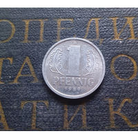 1 пфенниг 1989 (A) Германия ГДР #27 aUNC