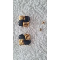 Винтажные серьги MONET 1980е