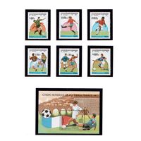 Камбоджа-1997, (Мих.1673-1678,Бл.225)  ** , Спорт, ЧМ-1998 по футболу,(полная серия)