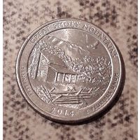 25 центов (квотер) 2014 Р США Грейт смоки маунт