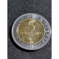 Боливия 5 боливиано 2017 Unc