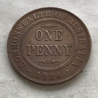 Австралия 1 пенни 1936 Георг V - последний год чекана!