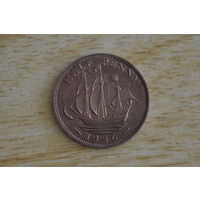 Великобритания 1/2 пенни 1956
