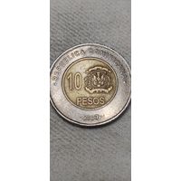 Доминиканская республика 10 песос 2007