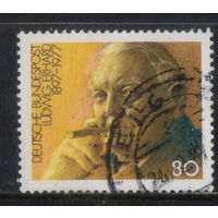 Германия ФРГ 1987 90-летие рождения канцлера Людвига Эрхарда #1308