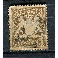 Королевство Бавария в составе Германской империи - 1890 - Герб 3Pf - [Mi.60] - 1 марка. Гашеная.  (Лот 41HG)-T41P16