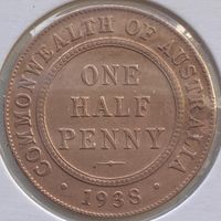 Австралия 1/2 пенни 1938 г. В холдере