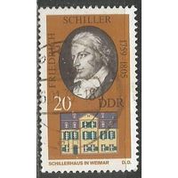 ГДР. Фридрих Шиллер. Поэт. 1973г. Mi#1858.