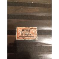 1920 Мемель редкое железнодорожное гашение поезд железная дорога отличная сохранность (2-7)