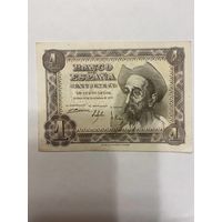 Испания 1 песета 1951 год.-0901