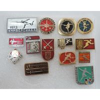 Значки спортивные "Фехтование" СССР - 14 шт. Алюминий.