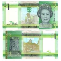 Джерси 1 фунт  2018 год  UNC