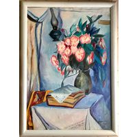 Щемелев Л.Д.Каталожный натюрморт.1968 год. Холст, масло. Размер 83х120 см.