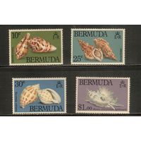 Бермуды-1982(Мих.408-411) , ** , Морская  Фауна,   Раковины (полная серия)