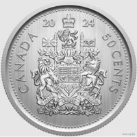 Канада 50 центов, 2024 Карл III UNC