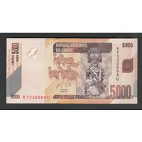 Конго 5000 франков 2013 года. Тип Р-102. Состояние UNC