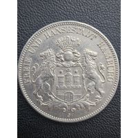 5 марок 1904. Гамбург.