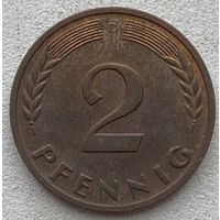 Германия 2 пфеннига 1965 г. D