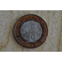Мавритания 20 угий 2010 с 1 руб