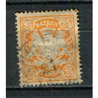 Королевство Бавария в составе Германской империи - 1890 - Герб - 25Pf - [Mi.62] - 1 марка. Гашеная.  (Лот 42HG)-T41P16