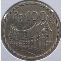 Индонезия 100 рупий 1973 г. В холдере