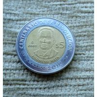 Werty71 Мексика 5 песо 2009 биметалл 2010 Филомено Мата
