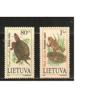 Литва-1993(Мих.545-546) , ** , Фауна,  (полная серия)