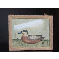 Керамическое, настенное панно "Уточка", клеймо.