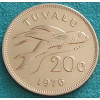 Тувалу. 20 центов 1976 год  KM#5  Тираж: 36.000 шт