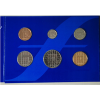 Нидерланды, годовой набор монет (Голландия) 1999 год, 5+5+10+25 центов 1+2,5 гульдена UNC.