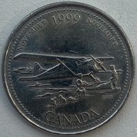 Канада 25 центов 1999 г. Ноябрь