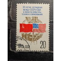 СССР, 1988. Флаги СССР и США