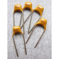 6800 пф ((Цена за 30 штук)) 682. 50 Вольт. 10%. X7R. Конденсатор керамический многослойный выводной. 6800пф