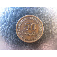 Ангола. 50 центавос. 1955. С 20 копеек. Распродажа коллекции. Смотрите другие лоты.