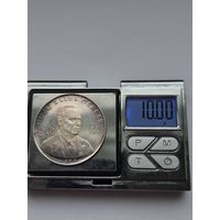 2 лиры Мальта 1976 года, 15 лет со дня смерти Гуце Эллула Мерсера, Мальтийская республика (1972 - 2007). Серебро 987 пробы. L45547.